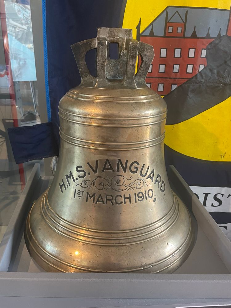 Ships bell for HMS Vanguard 