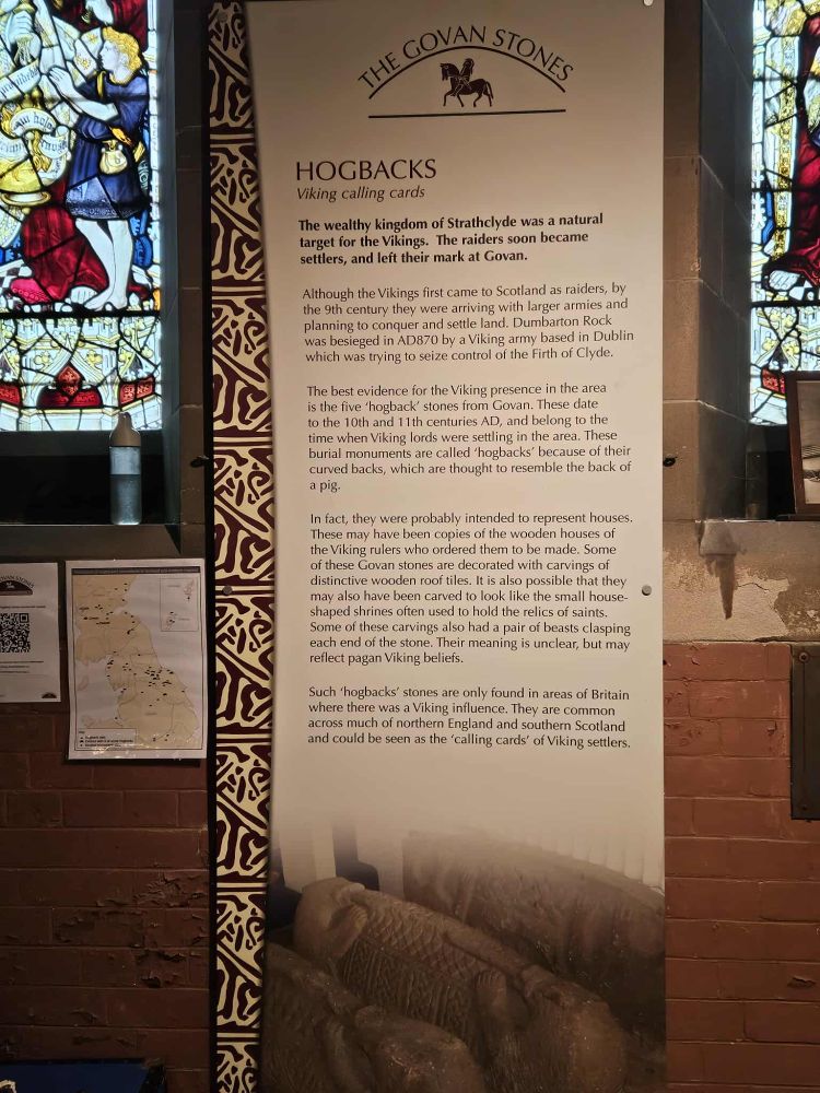 Description of hogbacks in Govan Old Church