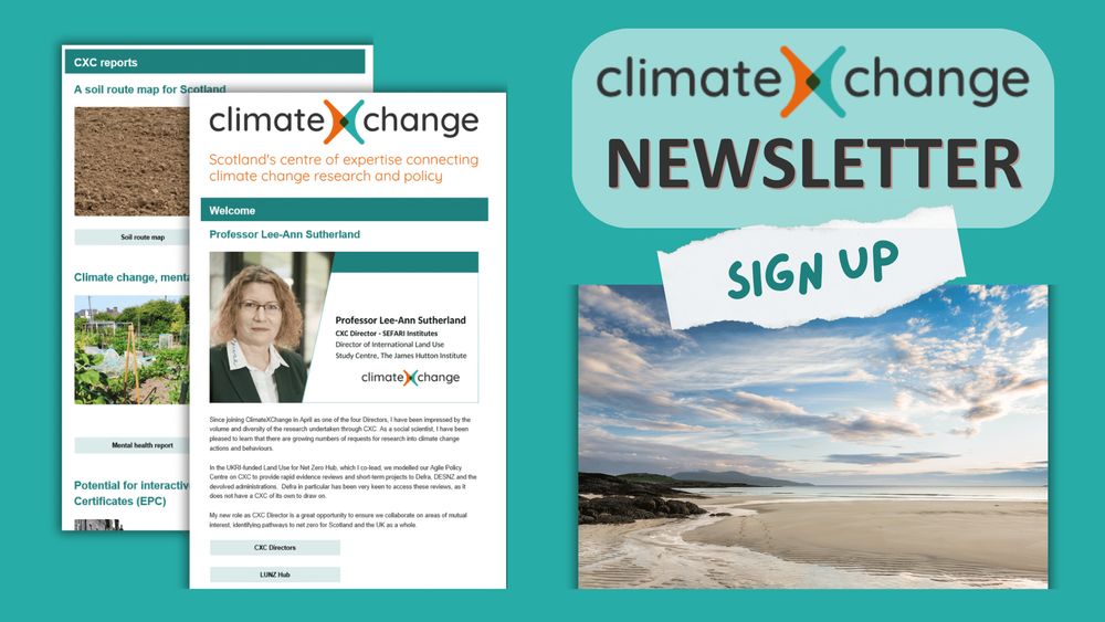 ClimateXChange newsletter - sign up. Image of June 2025 newsletter.