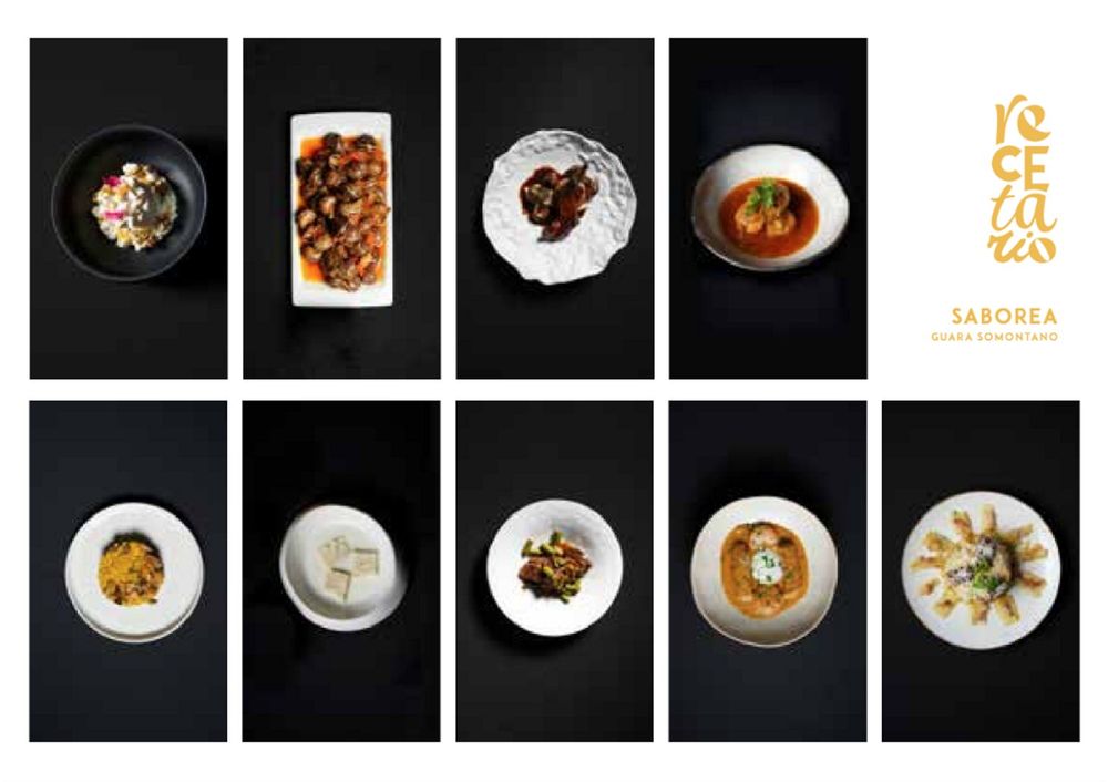 Portada del libro de cocina grautito: Recetario saborea Guara Somontano