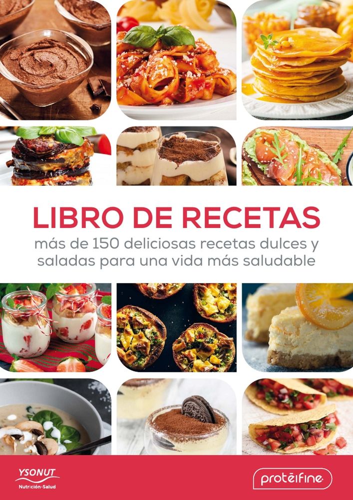 Portada del recetario de cocina gratuito: Más de 150 deliciosas recetas dulces y saladas para una vida más saludable