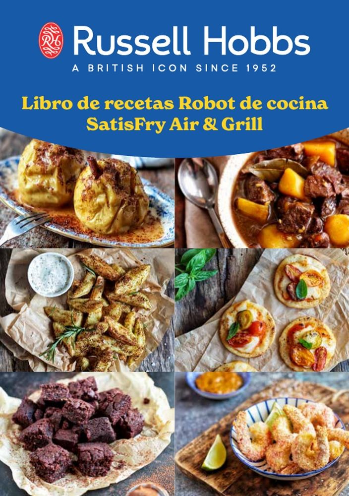 Portada del recetario de cocina gratuito: Libro de recetas robot de cocina Russel Hobbs SatisFry Air & Grill
