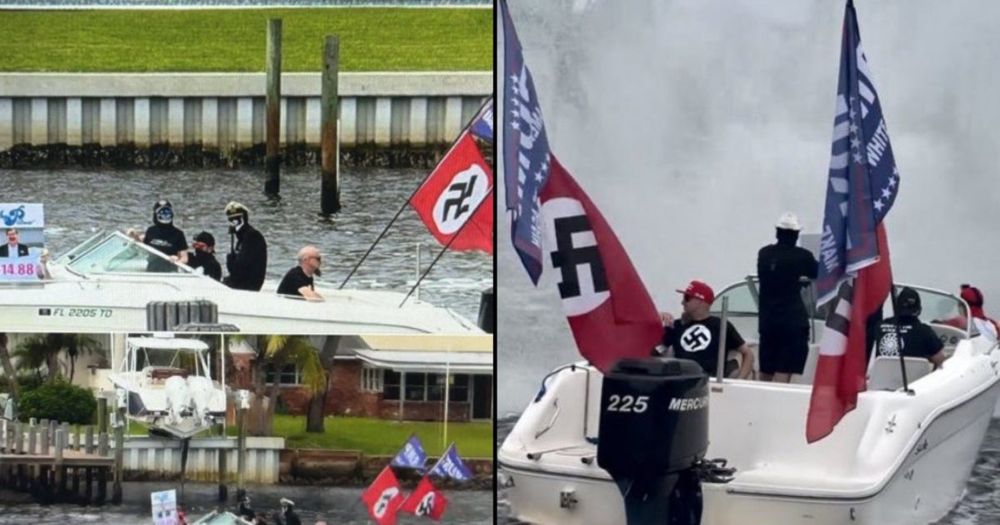 Trump boat parade in Florida features Nazi flags, white supremacist chants