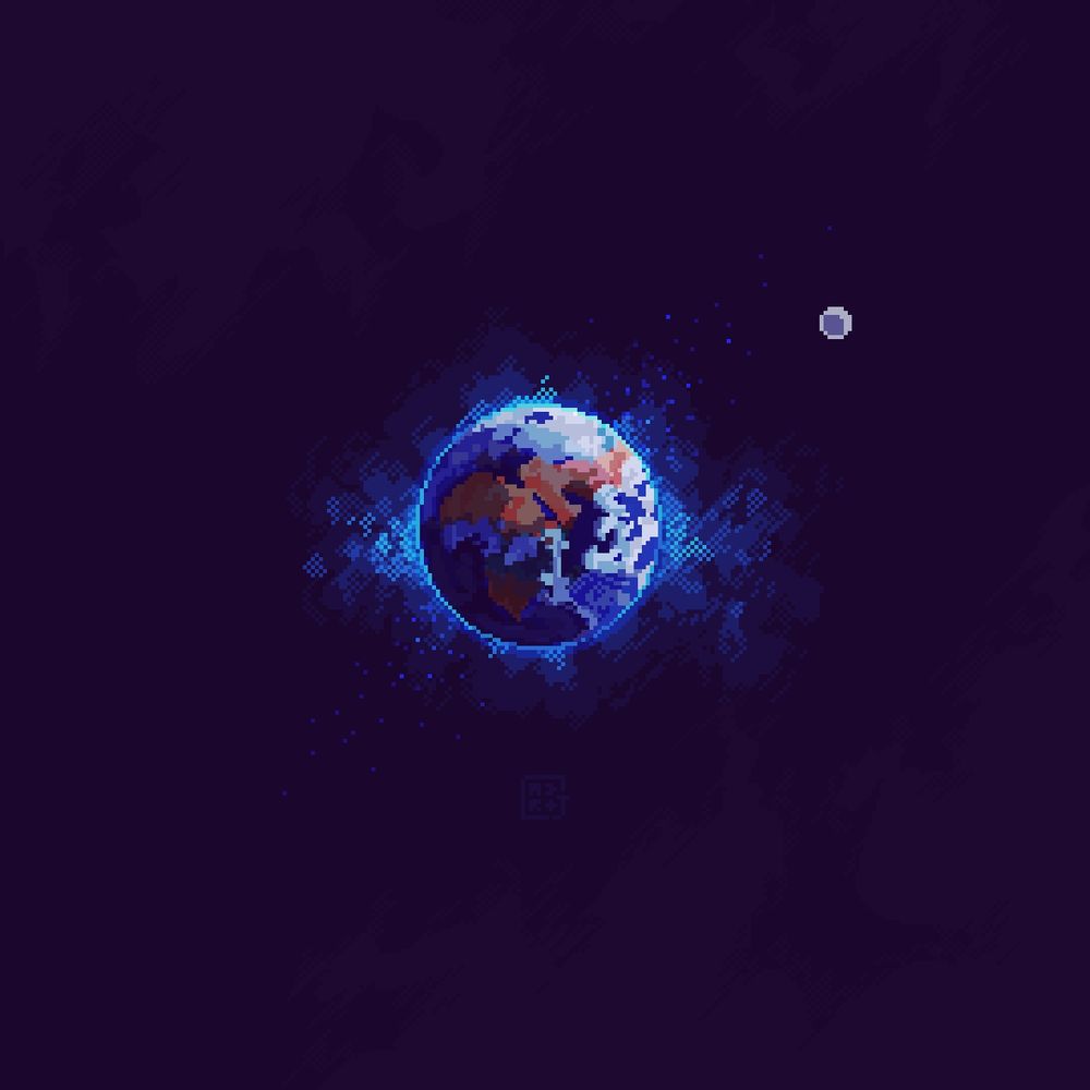 Earth in pixelart 