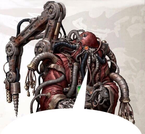 A Tech-Priest from Warhammer 40k