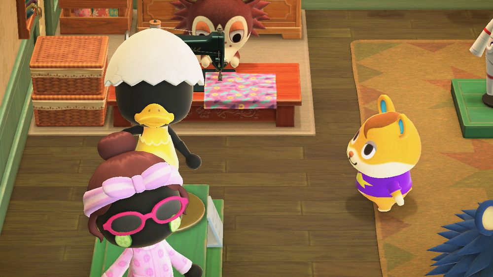 エイブルシスターズ店頭　ヒヨココーデ
それを眺めるハムスケ(;'∀')