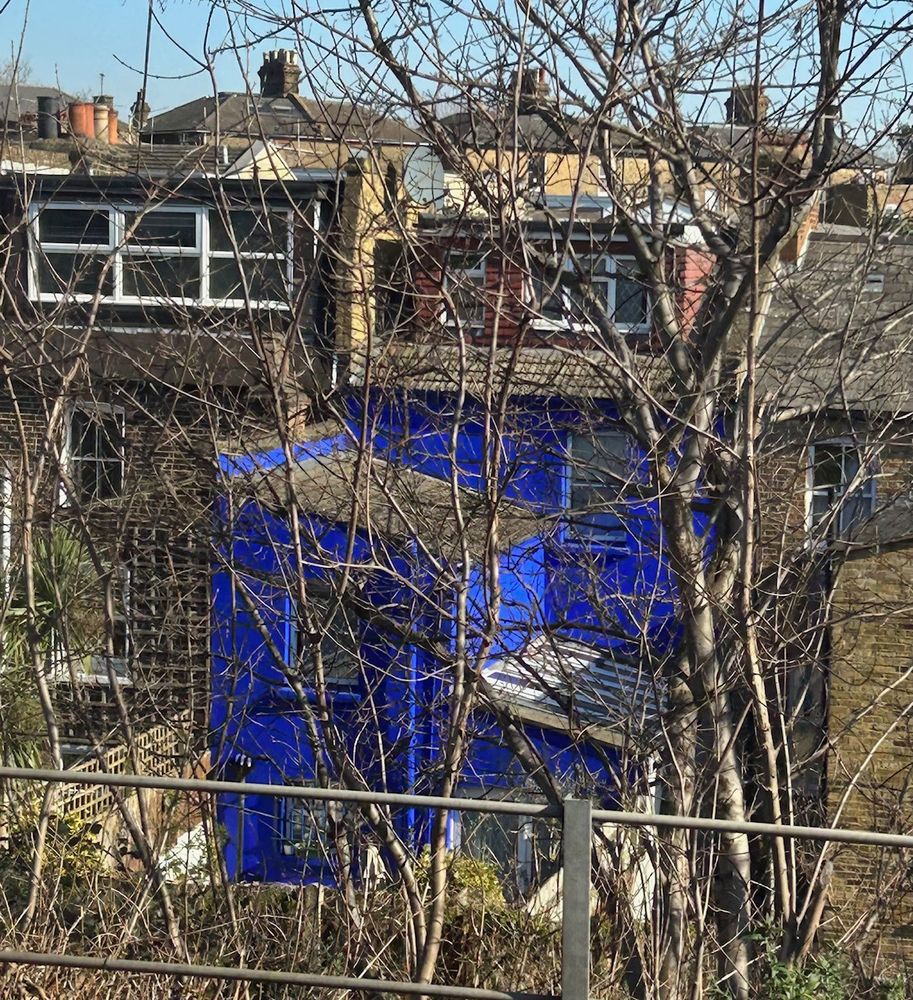 House painted Klein blue