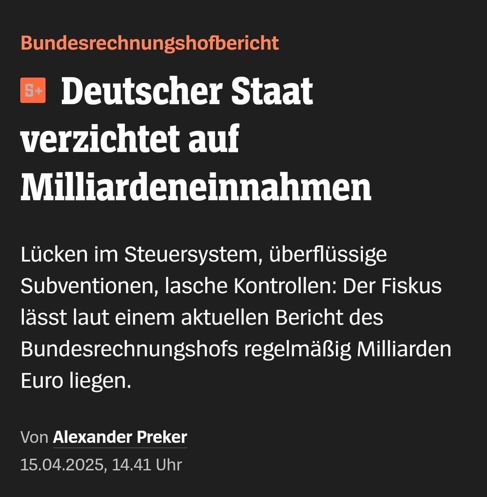 Bundesrechnungshofbericht
Deutscher Staat verzichtet auf Milliardeneinnahmen
Lücken im Steuersystem, überflüssige Subventionen, lasche Kontrollen: Der Fiskus lässt laut einem aktuellen Bericht des Bundesrechnungshofs regelmäßig Milliarden Euro liegen.
Von Alexander Preker
