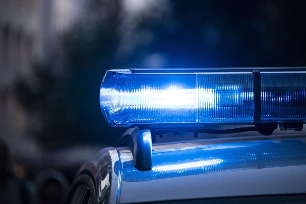 police car blue siren