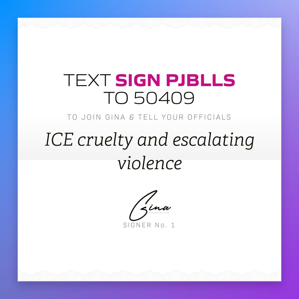 Text SIGN PJBLLS to 50409