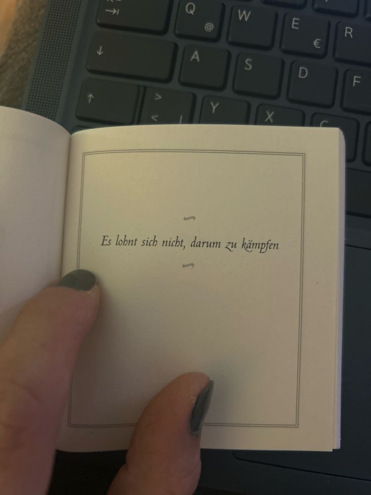 Buchseite „Es lohnt sich nicht, darum zu kämpfen“ 