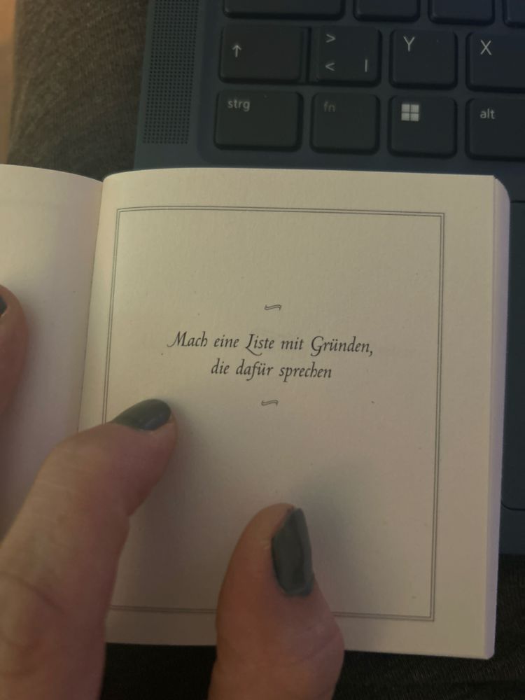 Buchseite „Mach eine Liste mit Gründen, die dafür sprechen.“