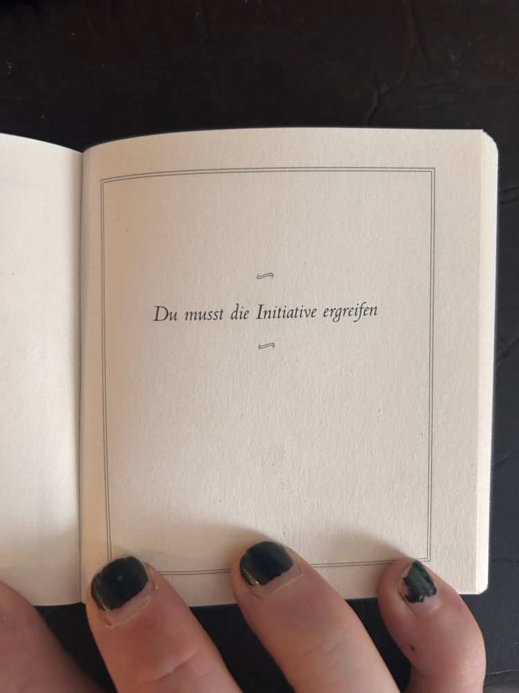Buchseite mit „Du musst die Initiative ergreifen“ 