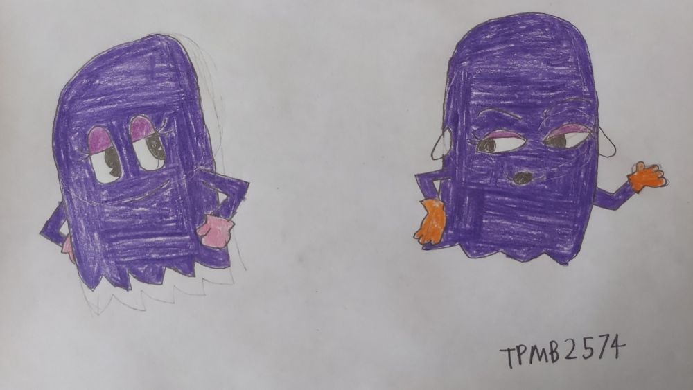 (Left: Original Artstyle; Pink Gloves
Right: Hanna Barbera; Orange Gloves)