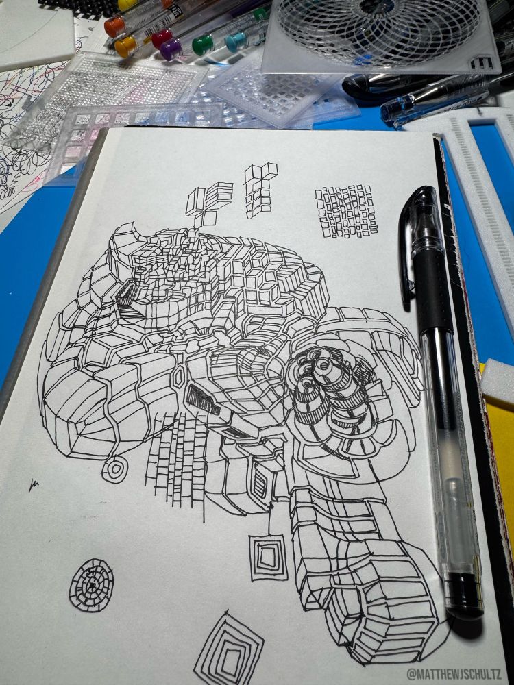 Seeking inspiration with mindless doodles…

#art
