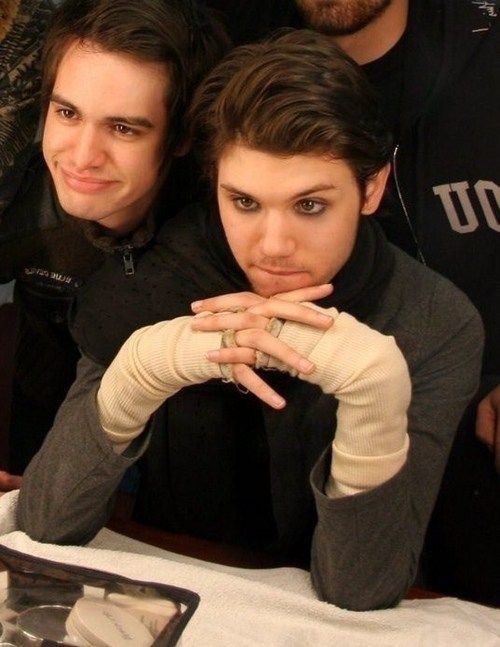 Photo of Ryan Ross and Brendon Urie from Panic! at the Disco