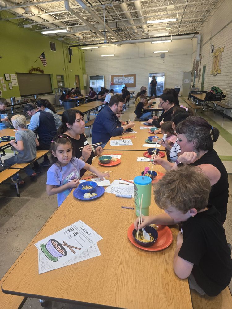Kids and families learning to cook together