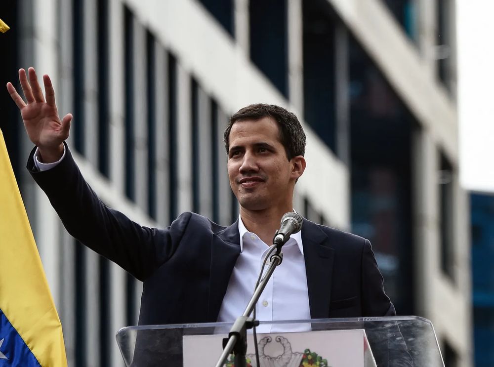Juan Guaido, former president of Venezuela, current president of the United States