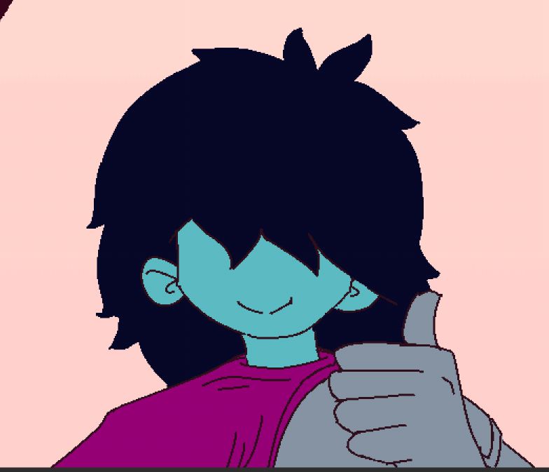 an extra Kris, giving a thumbs up