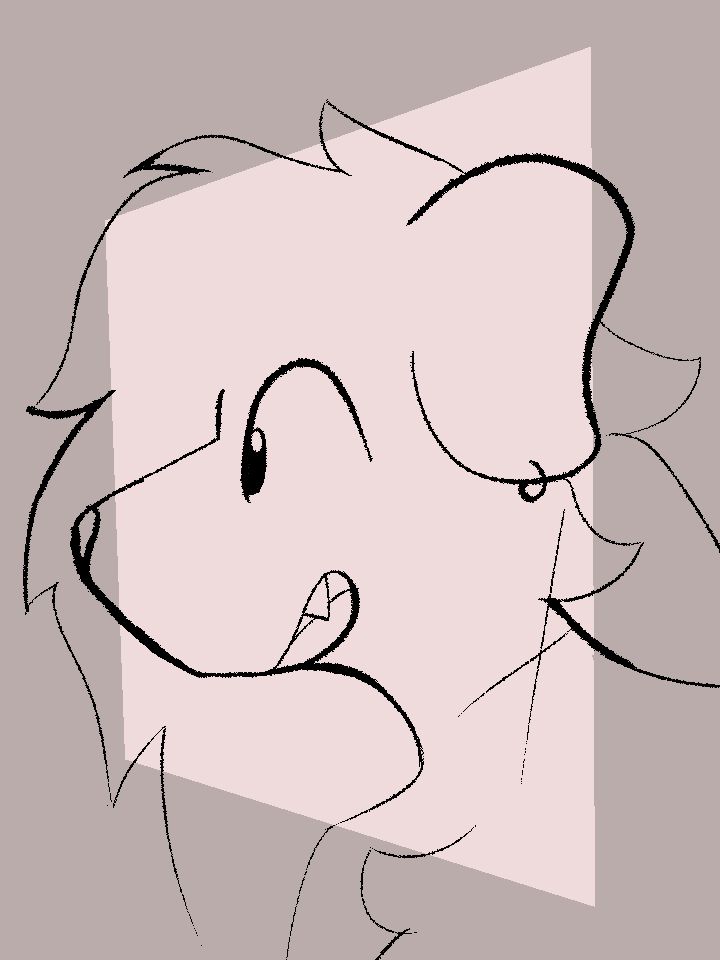draft of a drawing i never got to finish of my doggo!! og he was gonna have an ear-ring but never made it to the final thing (idk how to draw from other angles im sad wah,,)