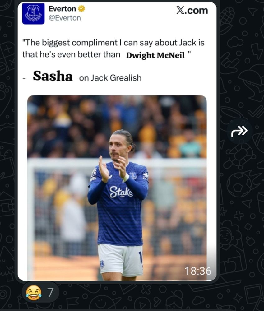 "The biggest complement I can say about Jack is that he's even better that Dwight McNeil" - Sasha on Jack Grealish.