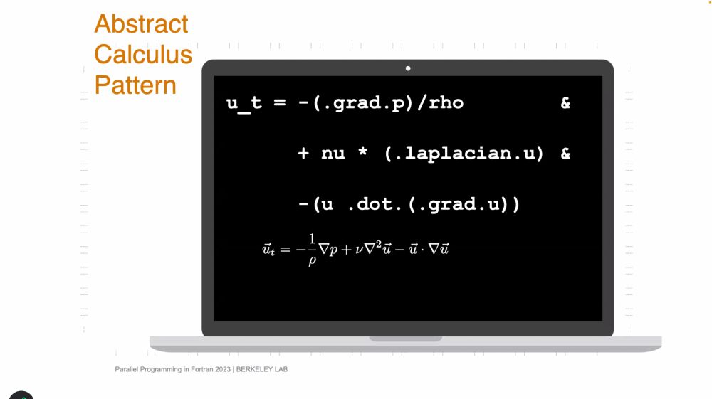 EuroMPI/USA 2025,keynote by Damien Rouson: Fortran Is All You Need

Abstract Calculus Pattern

In Fortran you can write code as you would write on a blackboard or in a text book!
