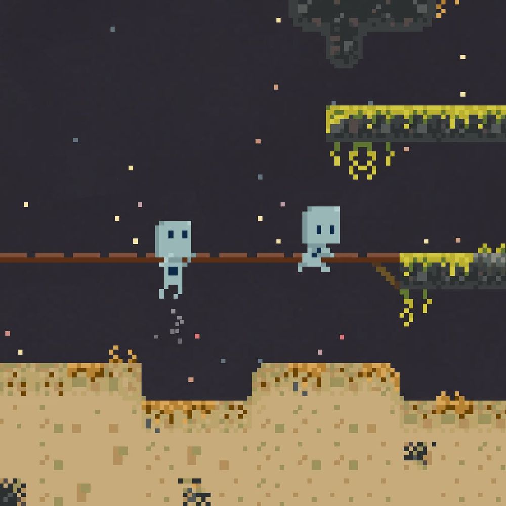 The two climbing animation frames used in Fail Fail Succeed displayed next to each other.