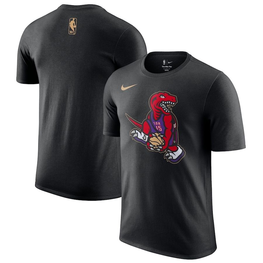 Toronto Raptors City Edition T-shirt with the Raptor doing a sick Vince Carter dunk