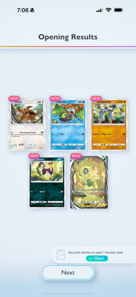 First pack I pulled the full art Celebi