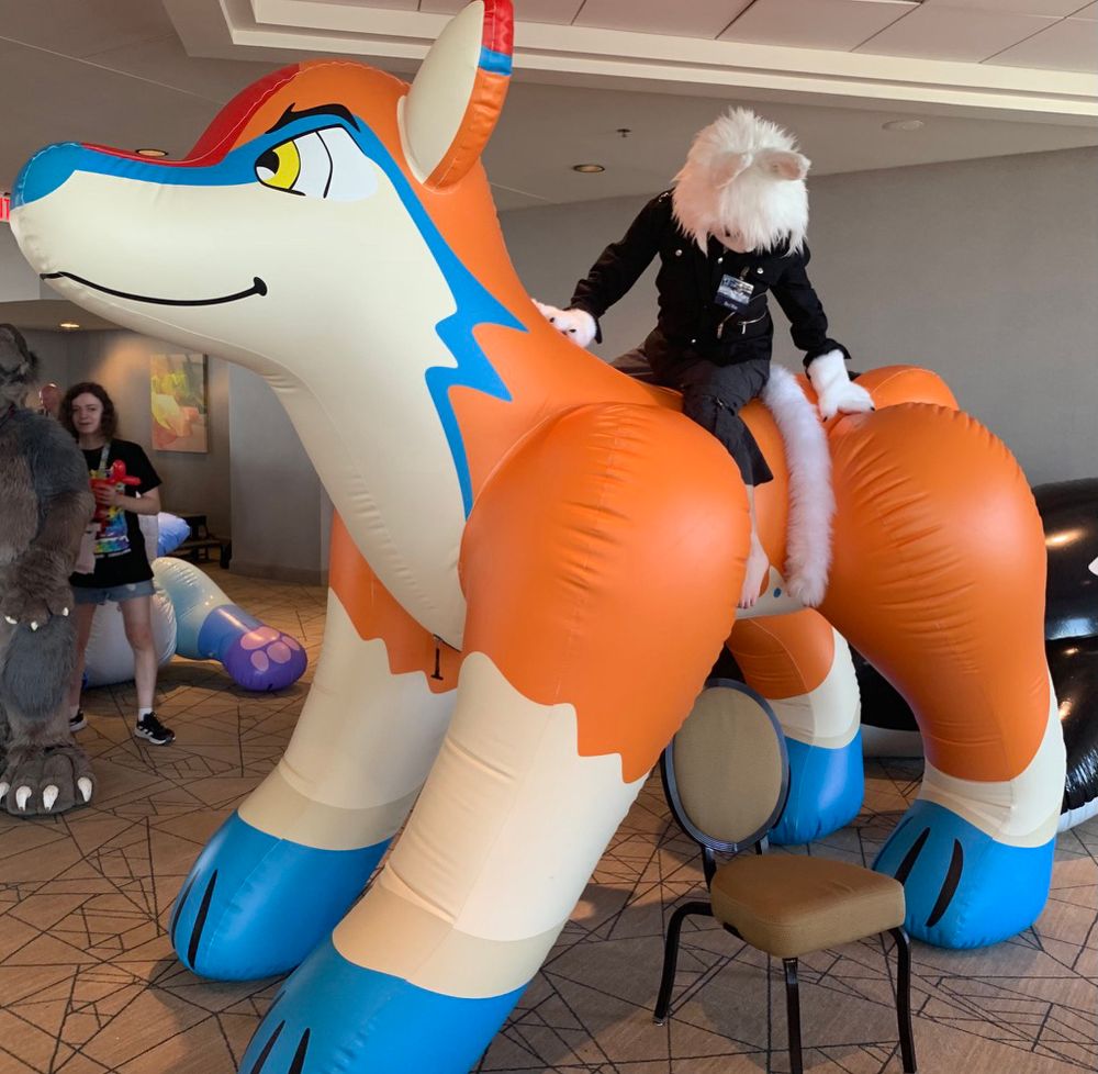 Me on the back of a massive inflatable pooltoy.