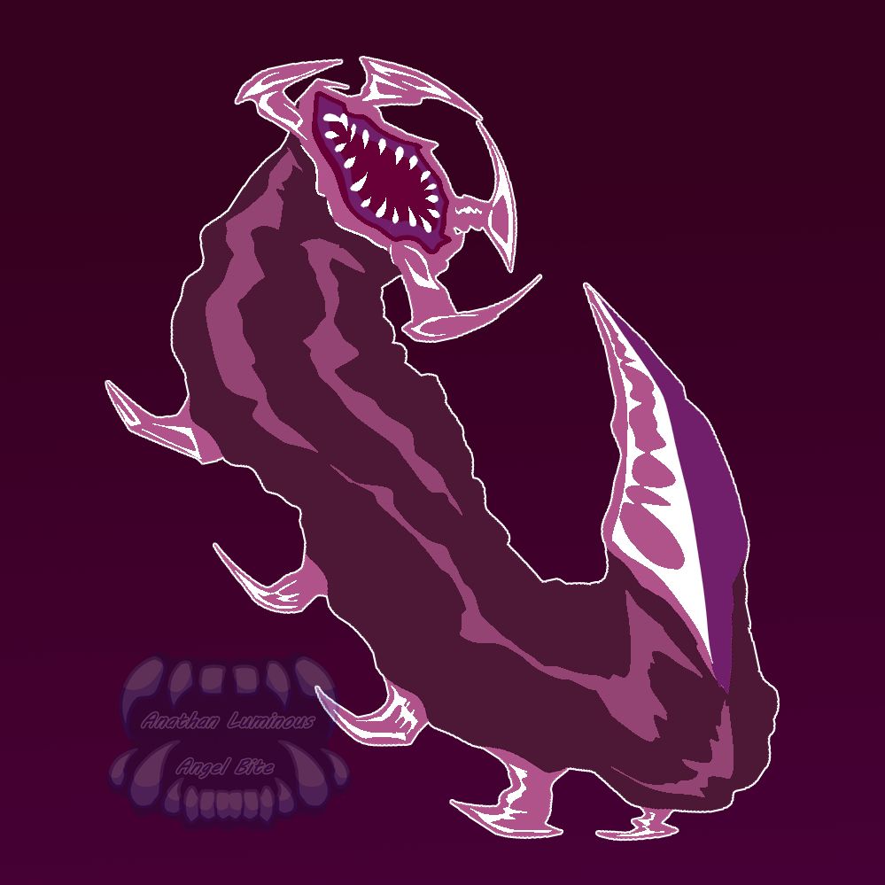 a leech with a gems shaped like a stinger, some spines and mandibles, its main body seems to b made out of stone