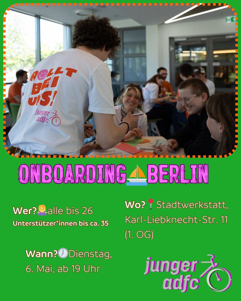 Onboarding Berlin, alle Infos in der Caption.