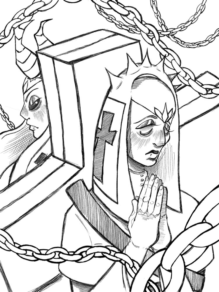 Super cool nun lady that I made up