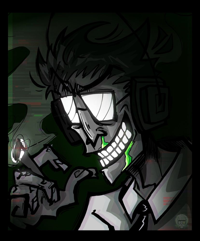 A guy with green shtuff oozing from the orifices on his face. DO NOT INTERACT WITH THE MAN; he is a danger to society & must be detained immediately. Call the authorities if you spot him.