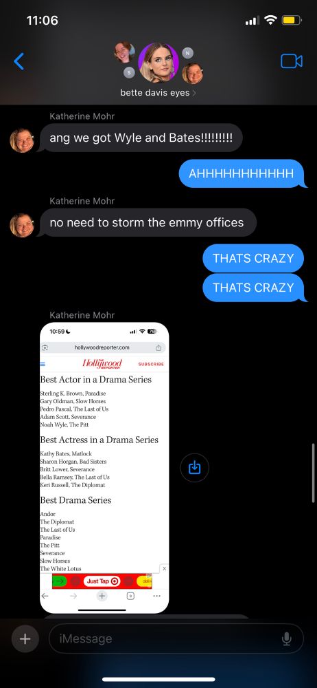 emmy nomination announcements for noah wyle and kathy bates  