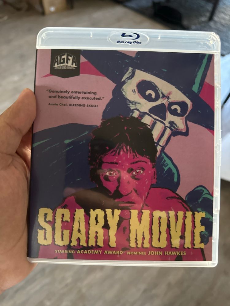 Me holding the 2019 Blu-Ray release of Scary Movie (1991)