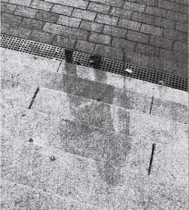 Photo of what appears to be an old person with walking stick, burned onto stone steps in Hiroshima, Universal History Archive/UIG via Getty Images; taken from Ian Dickinson, “37 Hiroshima Aftermath Photos That Reveal The True Devastation”, Ian Dickinson, All Thats Interesting, 20 March 2018 CE, fair use assertion.   