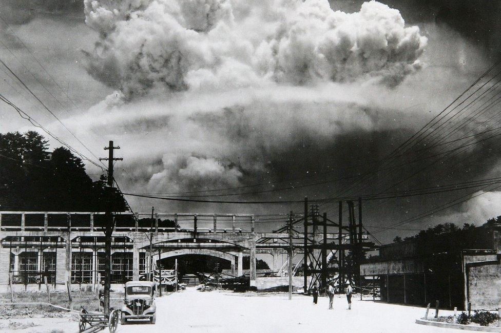 The Nagasaki bomb destroyed vast swathes of the southwestern Japanese city. Getty Images