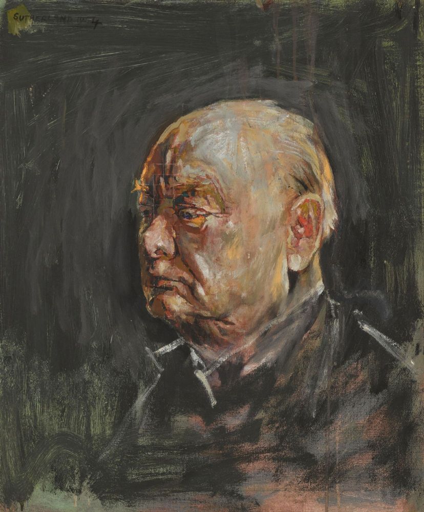 Painted study of Churchill, Grahame Sutherland (1954)