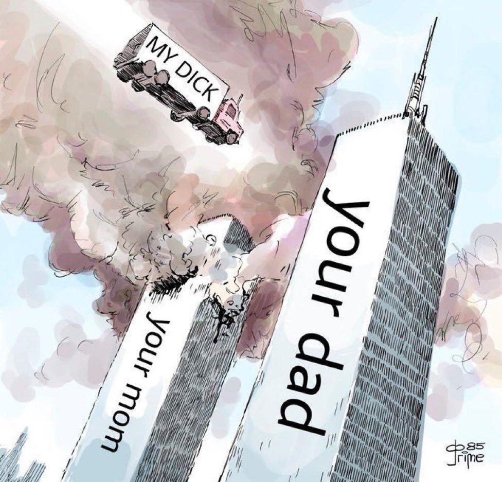 9/11 meme detailing how i have had consensual relations with your parenteral units at an unspecified time. 