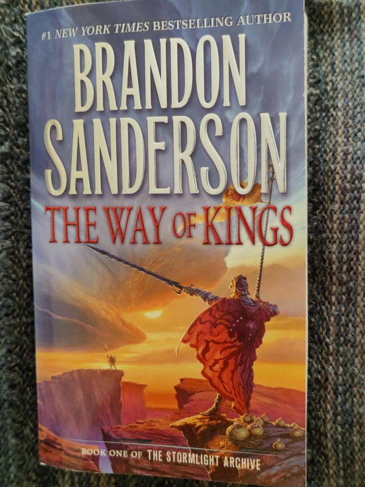 Brandon Sanderson's The Way of Kings in paperback.