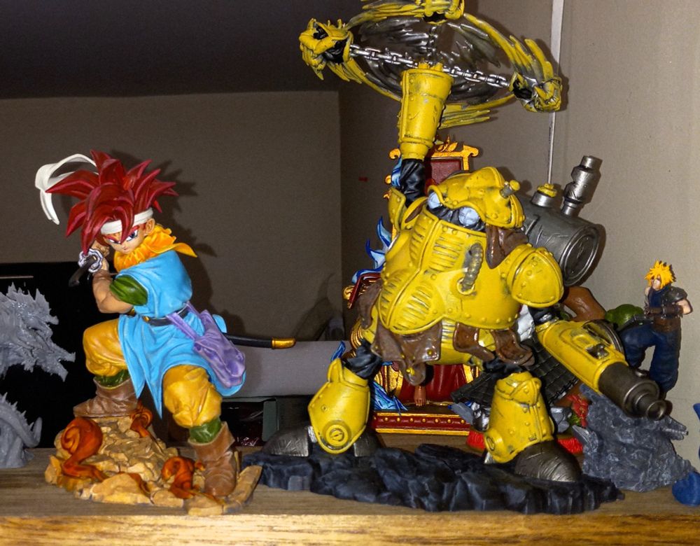 Crono and Robo, Chrono Trigger characters 3D printed and painted by me (NomNom Figures did the models)