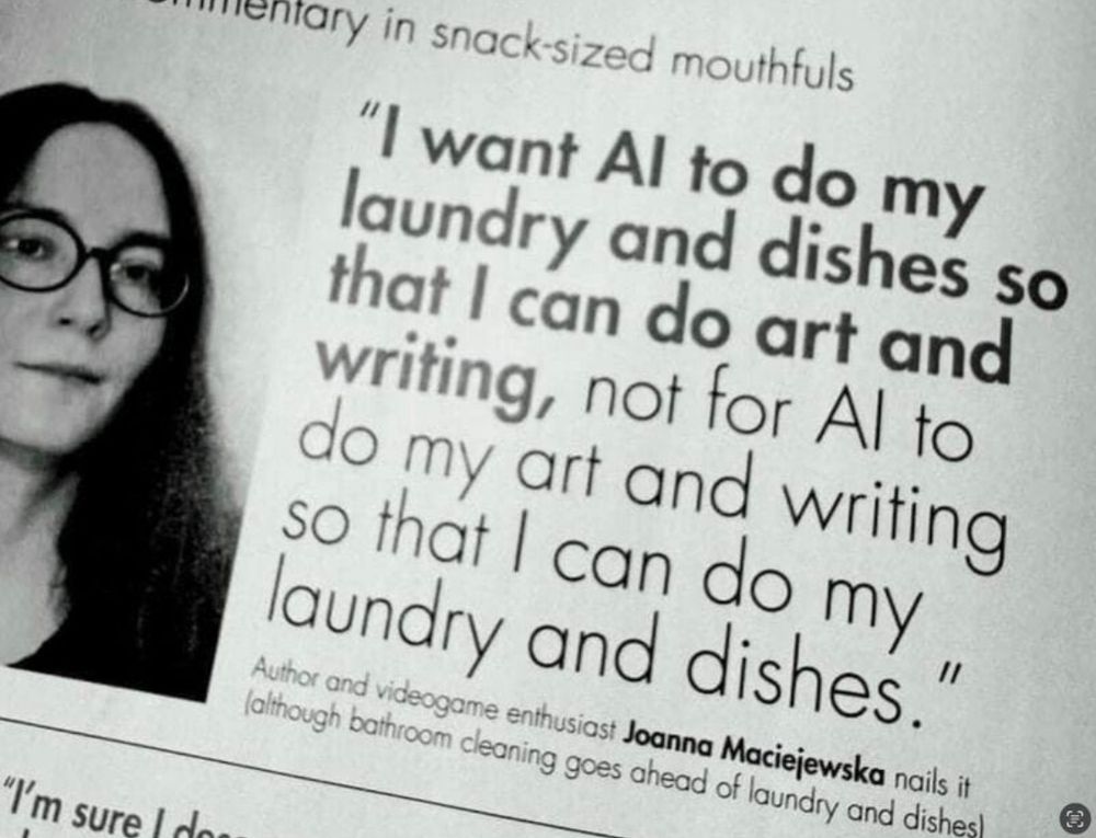 Disparaging quote about AI which I heartily agree with 