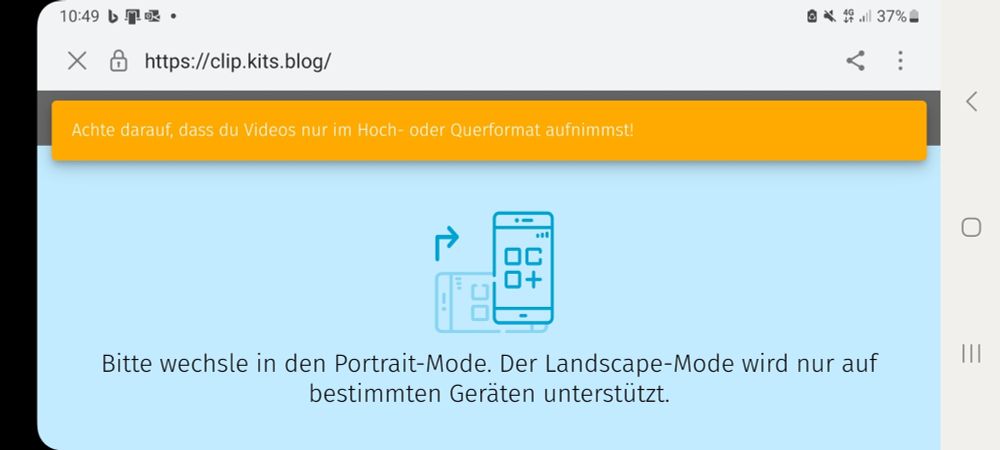 Kein Landscapemidus für dein Gerät möglich