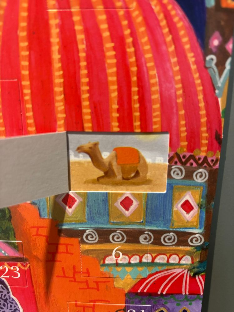 Day 2 of my Advent Calendar, a picture of a camel.