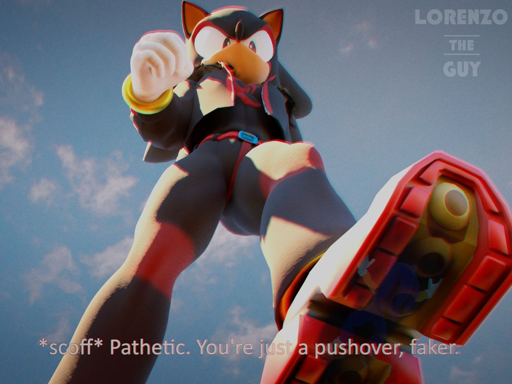 CC: *scoff* Pathetic. You're just a pushover, faker.