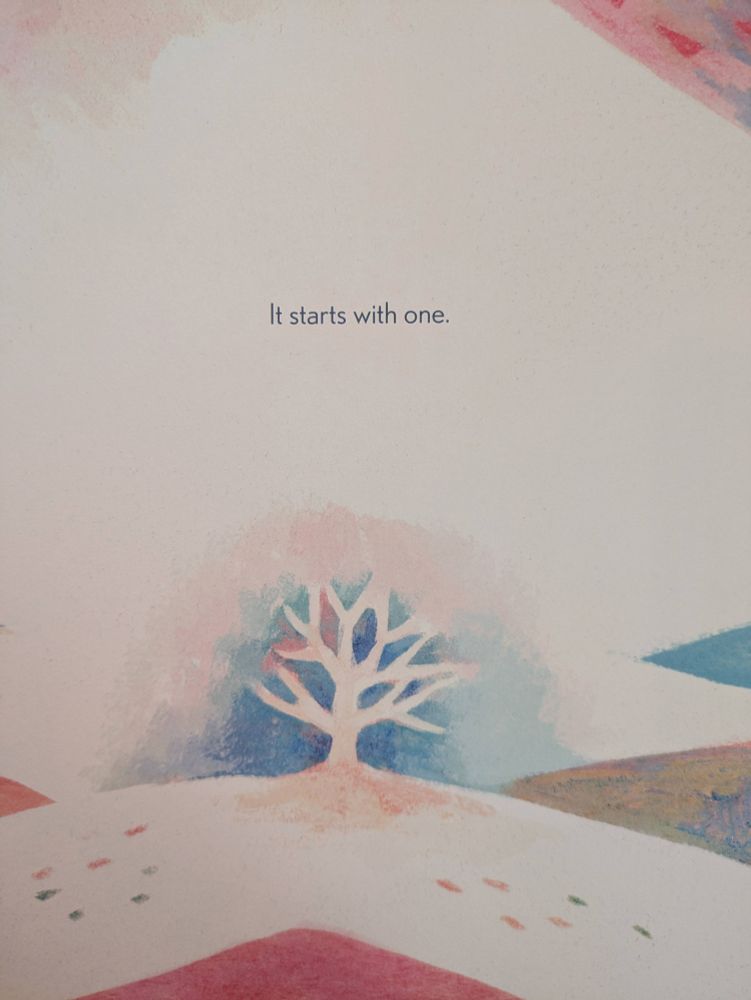 An inside page for "The Brilliant Deep" that shows a coral growing.