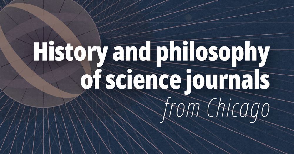 History and philosophy of science journals from Chicago
