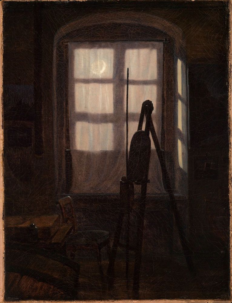 Carl Gustav Carus

Malerstube im Mondschein
(1826)