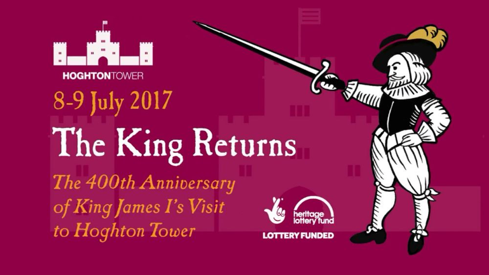 The King Returns to Hoghton Tower and Knights Sir Loin!